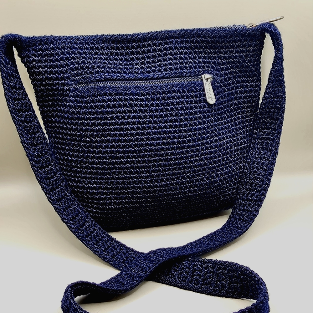 The Sak All That Crocheted Crossbody - Navy